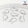 Pendientes de oro de 14 quilates con gancho para la oreja, accesorios para hacer uno mismo, pendientes de Joker sencillos coreanos, pendientes lisos, material de joyería al por mayor
