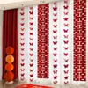 Tira Larga de Boda con Palabras Felices, Juego de Decoración para Habitación de Boda, Casa Nueva de Boda, Dormitorio, Cortinas para Sala de Estar, Colgante de Mariposa Estéreo
