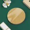 Espejo de Maquillaje Mini Portátil de Madera de Bambú Espejo Redondo Pequeño de Madera Puede Grabar Láser Logo Espejo de Bolsillo Portátil Estilo Antiguo