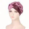 AliExpress novo chapéu de trança de seda brilhante multicolorido, chapéu turbante casual fashion, em estoque