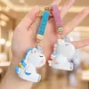 Llavero de Unicornio de Lana y Resina con Pedrería Creativa Colgante para Bolso Estilo Ins Llavero de Coche Transfronterizo