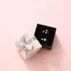 Exquisita Caja de Joyería con Lazo Disponible Caja para Pendientes Pulseras Caja de Empaque para Anillos Caja de Regalo para Adornos Collares