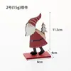 Transfronteiriço Novo Produto Mais Vendido Enfeites de Madeira do Papai Noel Decoração de Mesa de Natal Layout Embalagem Dividida Boa Entrega