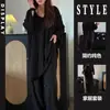 Conjunto casual para casa talla extra con mangas largas y pantalones largos, modelo nuevo adecuado para usar al aire libre, pijama fino estilo nuevo primavera-verano 2026