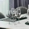 Vela de Nube Copa de Vino Tinto Cristal Gris Humo Gradiente Copa de Uva Soplada Artificialmente
