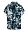 Camisa para Hombre de Estilo Nuevo Europeo y Americano Transfronteriza, Estampado Digital 3D, Versátil de Moda Casual de Manga Corta Tallas Grandes Ropa para Hombre
