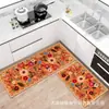 Juego de dos piezas de terciopelo de cristal para cocina, felpudo para entrada del hogar, envío transfronterizo, resistente a la suciedad, a prueba de polvo, fácil de mantener, en stock
