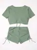 Traje de Baño Bikini de Playa para Mujer de Aliexpress Sexy que Cubre el Vientre con Lazo Calzoncillos Boxer Ropa de Baño