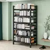Estante de livros móvel prateleira de chão prateleira de armazenamento simples estrutura de aço espessa resistente durável estante de sala de estar