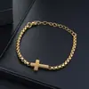 Estilo europeo y americano, pulsera de acero de titanio transfronteriza que no se decolora, ajustable, con un tacto lujoso y de alta gama, adecuada tanto para hombres como para mujeres, un accesorio moderno y versátil