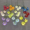 Flores Artificiais, 3 Cabeças de Crisântemos de Verão, Arranjo de Flores de Seda para Decoração de Salão de Casamento, Vitrine de Shopping Center, Cenário de Quarto Modelo Arte Floral