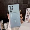 Para Samsung S24ultra Magnetic Mobile Phone Case Metallic Paint CD Pattern S23plus com Lens Film S22 Case Protetor