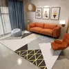 Nueva Alfombra de Piso Sala de Estar Dormitorio Lujo Ligero Alta Calidad Simple Cobertura Total Sofá Alfombra de Piso Grande Mesa de Café Limpiable Alfombra de Mesita de Noche