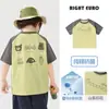 Camiseta Tendência de Manga Curta para Meninos, Novo Estilo Verão 2026, Roupa Infantil, Manga Meia-Manga 100% Algodão para Crianças