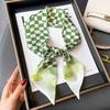 Nuevo patrón geométrico sarga bufanda de moda primavera y otoño estilo occidental diadema decorativa cinta de doble propósito biselada decoración
