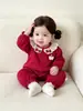 Ropa Nueva para Bebé con Lindo Moño y Cuello de Muñeca, Mameluco de Manga Larga para Bebés Pequeños, Lindo Mono de Verano