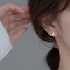 Pendientes de circonita mini de estilo japonés y coreano para mujer, elegantes, exquisitos y frescos, de estilo frío, a la moda, combinables con todo.