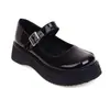 Cinturón de Viaje Sencillo Zapatos de Charol Zapatos de Plataforma Zapatos de Cuña Zapatos Casuales 40-43 Talla Grande Zapatos de Comercio Exterior