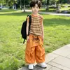 Conjunto de Verano sin Mangas para Niños 2026 Nuevo Estilo Chaleco Rayado Delgado de Verano para Niños Estilo Calle Fresco