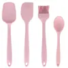 Juego de Utensilios de Cocina de Silicona de Grado Alimenticio de 4 Piezas Herramientas de Horneado de Pasteles de Silicona Resistentes a Altas Temperaturas y Libres de Olores Utensilios de Cocina