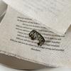 Anillo Abierto de Mariposa y Flor con Goteo de Aceite de Lujo Ligero Antiguo de Alta Gama para Mujer, Anillo de Moda Único