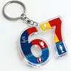 Mundial de Fútbol 2026 67 Llavero Acrílico 2D Colgante para Mochila Adorno de Copa Dorada Regalo Estilo Europeo y Americano