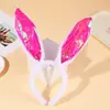 Diadema Popular Transfronteriza de Orejas de Conejo de Peluche para Pascua, Diadema para el Cabello, Fiesta, Discoteca, con Soporte de Alambre, Flexible