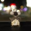 Energía Solar Gato de la Suerte Adornos Decoración para Coche Perfume para Coche Creativo para Mujer Diamante Encantador Personalidad