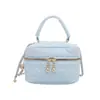 Bolsa de maquillaje de cadena con patrón de diamantes para mujer, nueva colección otoño 2026, bolsa versátil en forma de caja, bolso de hombro casual estilo coreano, bolso pequeño cuadrado cruzado