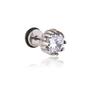 La versión coreana del acero de titanio no es fácilmente alérgica. Pendientes de circonita con corona de acero inoxidable, joyería con personalidad, pendientes de diamantes premium transfronterizos.
