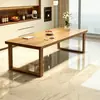 Mesa de Comedor Larga Grande de Madera Maciza para Sala de Estar Escritorio Mesa de Estudio de Lectura Escritorio de Tablón Grande de Madera Maciza para el Hogar Escritorio de Computadora Banco de Trabajo