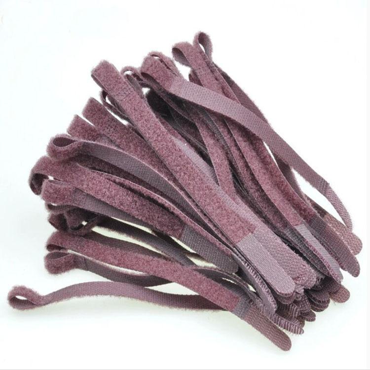 灰色P型魔术贴扎带