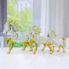 Decoração de Casa Zibo Vidro Animal Colorido Decoração de Carrossel Figura de Cavalo Artesanato de Cristal Ornamento Produto Transfronteiriço