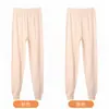 Calça térmica feminina pura para mães de meia-idade e idosas, leggings plus size, calças de lã soltas, quentes, calcinha estampada