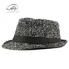 Sombrero Jazz Grueso de Estilo Coreano con Bloques de Color para Otoño e Invierno para Hombres, Fedora Pequeño Retro Británico, Sombrero de Lana Tejido para Mujeres, Moderno