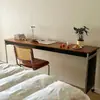 Mesa para Cama Cruzada, Mesita de Noche Vintage, Escritorio para Cama de Dormitorio para Uso en Casa, Mesa Larga Móvil al Pie de la Cama, Escritorio para Computadora Perezoso