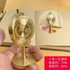 Adorno Giratorio de Latón Macizo de Cien Millones para la Buena Suerte, Decoración Creativa para Escritorio de Estudio, Adorno Giratorio de Moneda para Descompresión