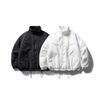 Vestido de verão do sul 2024 inverno novo japonês cor sólida irregular bolso colarinho algodão-acolchoado roupas para casal casual algodão-acolchoado casaco masculino