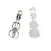 15 Tema de instrumento musical guitarra piano violín serie colgante DIY accesorios de joyería de aleación Amazon superventas