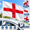 Bandera de Mano Inglaterra Transfronteriza 14x21cm Bandera Británica Bandera de Poliéster con Palo para Decoración del Mundial