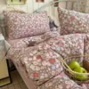 2026 Nuevo Juego de Cuatro Piezas Estudiante Dormitorio Individual Habitación Lavable Lavable a Máquina Suave Cómodo Simple Estilo Ins