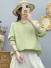 Camisa de manga larga para mujer con forro de gasa de algodón de doble capa, con un diseño artístico estilo francés que te hace lucir más joven, es suave, amigable con la piel, transpirable y está hecha de algodón puro para un ajuste relajado.
