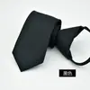 Corbata de hombre fácil y conveniente de tirar estilo coreano 5.5CM lisa suministro de puesto corbata de cordón con cremallera