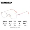 Armazón de Gafas de Prescripción para Mujer Danyang, Aleación Ultraligera, Sin Marco, Clásico, con Protección contra Luz Azul, Aspecto Natural, Hace que el Rostro Parezca Más Pequeño 0646