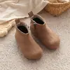 Zapatos para Niños 2025 Estilo Otoño Gamuza Estilo Coreano Moda para Niñas Mary Jane Botas de Cuero Botas de Caña Alta Botas de Princesa Elegantes