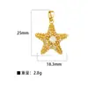 Accesorios de Collar Populares Transfronterizos Europeos y Americanos con Microincrustaciones de Cobre, Estrellas de Mar Incrustadas con Diamantes Joyería DIY Temática del Océano, Colgantes Estilo Ins al por Mayor