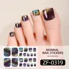 Zhengxiang Adesivos Impermeáveis para Unha do Pé Adesivos para Unha do Pé Imitação de Diamante Padrão Mármore Tingimento Halo Adesivos de Usar no Pé Atacado Transfronteiriço