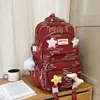 Mochila Blanca de Nuevo Estilo para Niños y Niñas, Estudiantes de Primaria, Secundaria y Preparatoria, y Estudiantes Universitarios, Mochila de Gran Capacidad