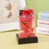 520 Flor Eterna Flor Seca Jabón Rosa Pantalla Acrílica Regalo de San Valentín Cumpleaños Adorno Terminado Decoración del Hogar