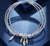 Pulsera Atrapasueños Femenina Tres Nacidos III Tres Anillos Joven Sólido Pulsera Atrapasueños Cyber Celebras para Novias